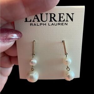 Ralph Lauren Pearl drop earrings